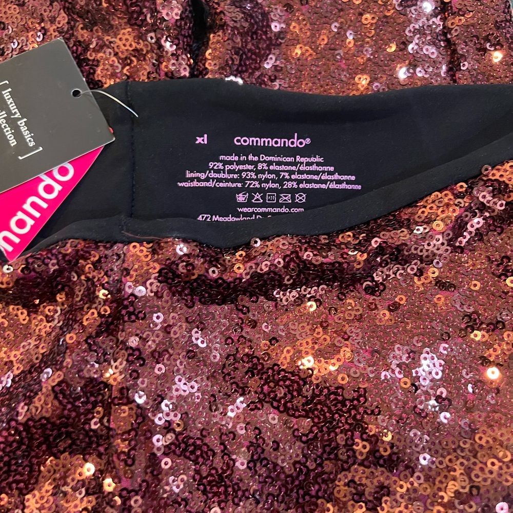 Commando Burgundy Sequin Pants - Picture 3 of 4